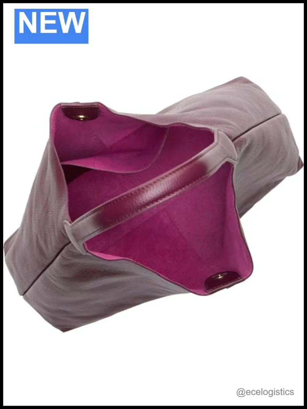 Genuine Leather Hobo Bag with Magnetic Closure 24